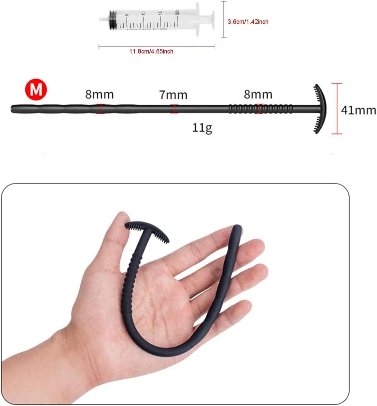 DeepSound Hollow Silicone Urethral Sound & Penis Plug