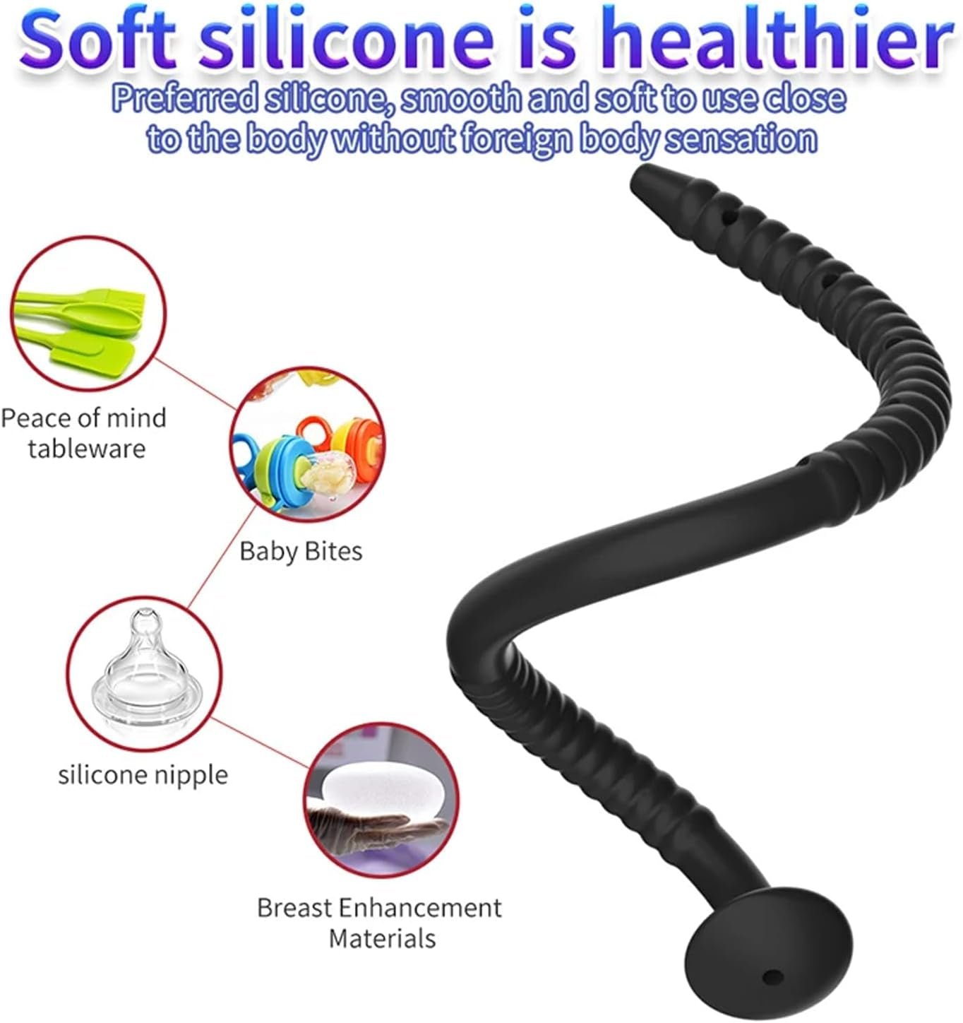 DeepSound Hollow Silicone Urethral Sound & Penis Plug