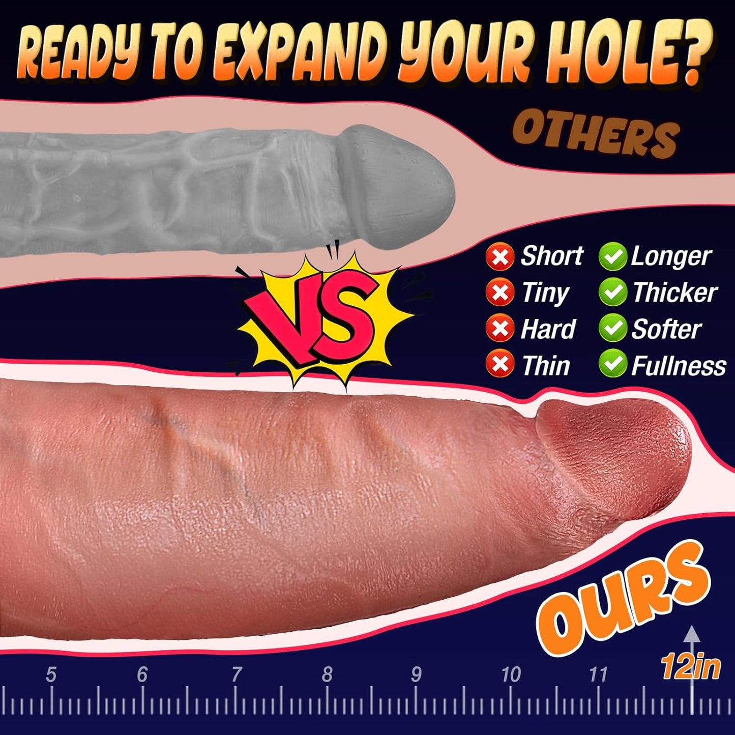 DeepTitan Dildo Gigante Realista de 33 cm