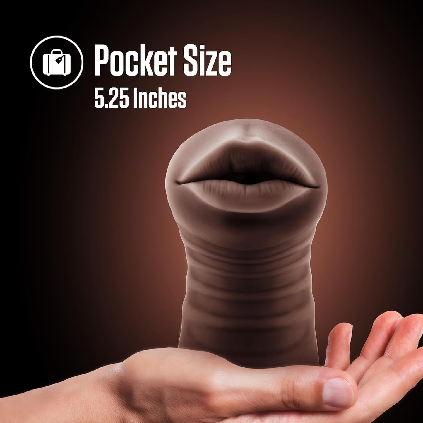 Masturbador con vibración DeepVibe con vagina de bolsillo para garganta profunda
