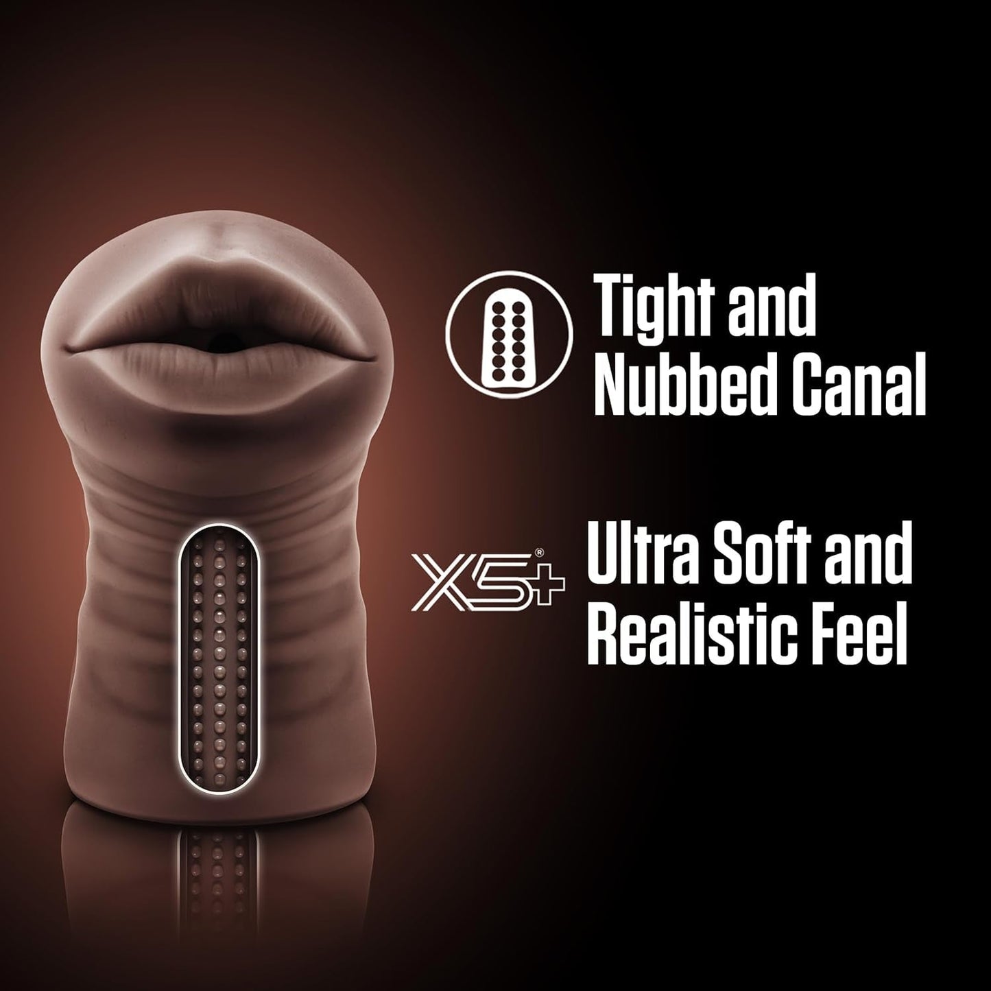 Masturbador con vibración DeepVibe con vagina de bolsillo para garganta profunda