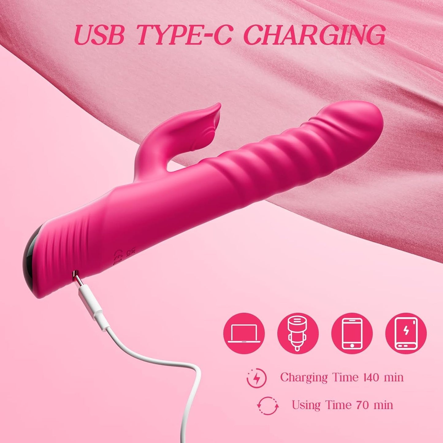 Vibrador CeraThrust Rabbit 7 empujes 7 modos resistente al agua