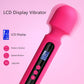 RoseCommand Vibrador de varita de 12" con pantalla LCD, 10 modos, resistente al agua
