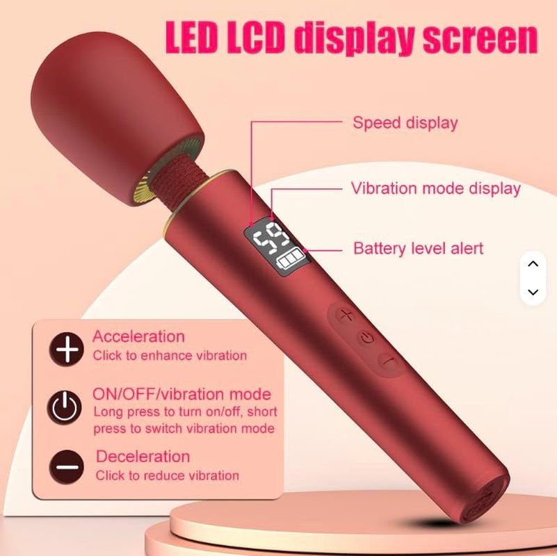 Vibrador Varita Premium DigitGlow, 9 Modos
