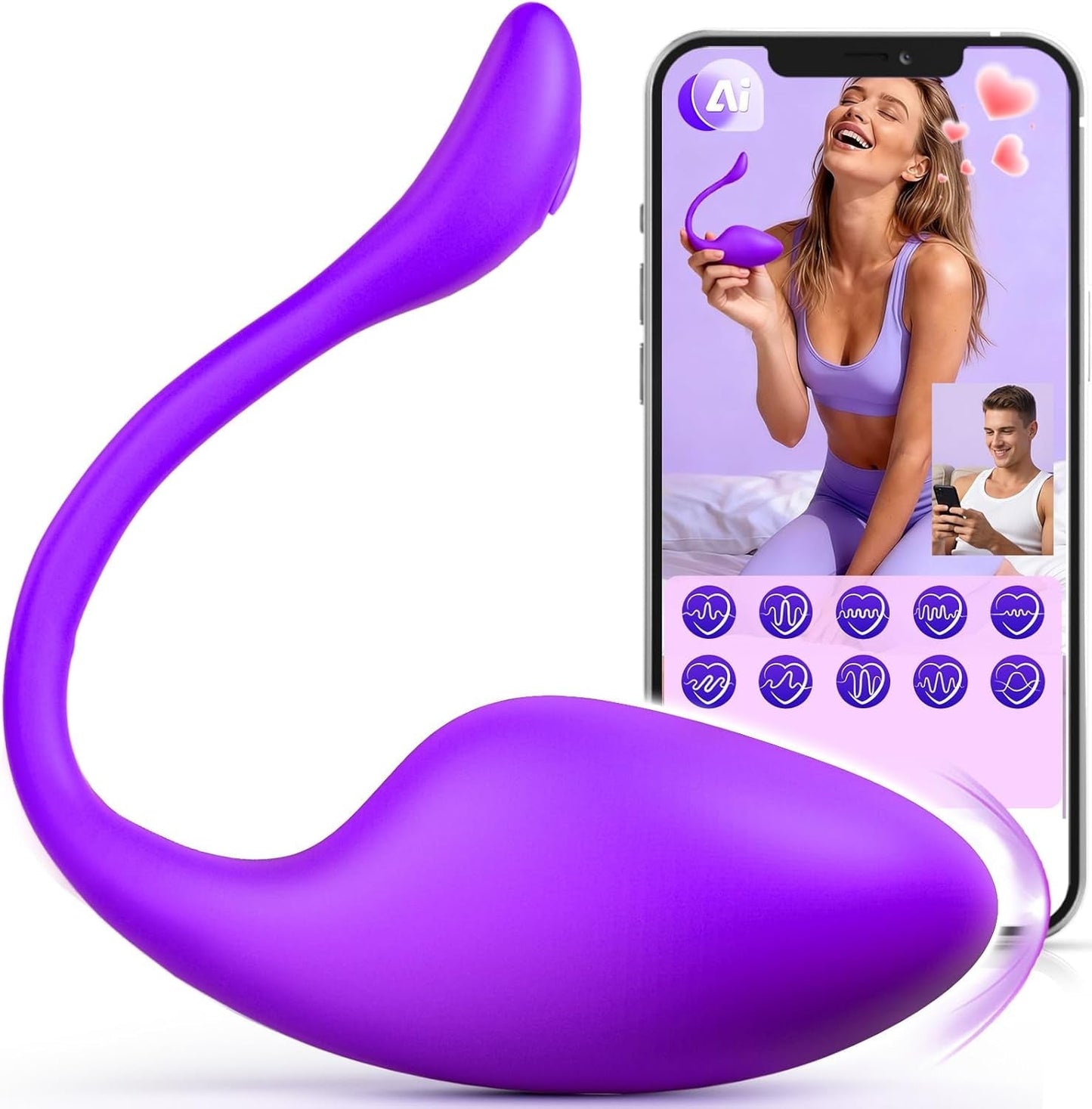 Vibrador de punto G LuxeSync controlado por aplicación