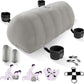 Almohada inflable de bondage con forma de corazón | Cojín de montaje para juguetes con puños, correas y pinzas | Kit de cuña para dormitorio para parejas