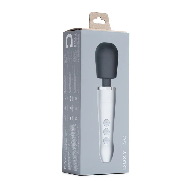 Masajeador de varita compacto Doxy Go | Potencia profunda y vibrante para viajar
