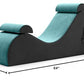 Chaise de intimidad ajustable de doble asa - Azul y gris
