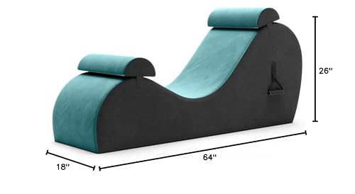 Chaise de intimidad ajustable de doble asa - Azul y gris