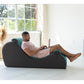 Chaise de intimidad ajustable de doble asa - Azul y gris