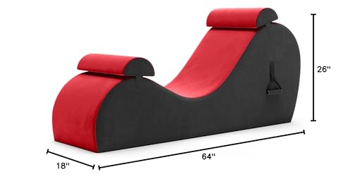 Tumbona para intimidad ajustable de dos asas - Rojo y gris