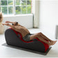 Tumbona para intimidad ajustable de dos asas - Rojo y gris