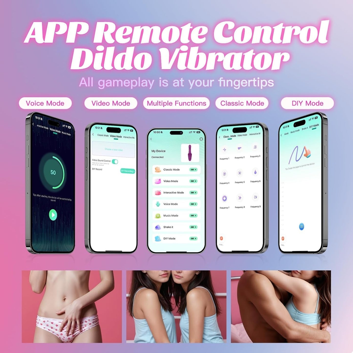 DualBliss App-Control Vibrating Strap-On Dildo Harness