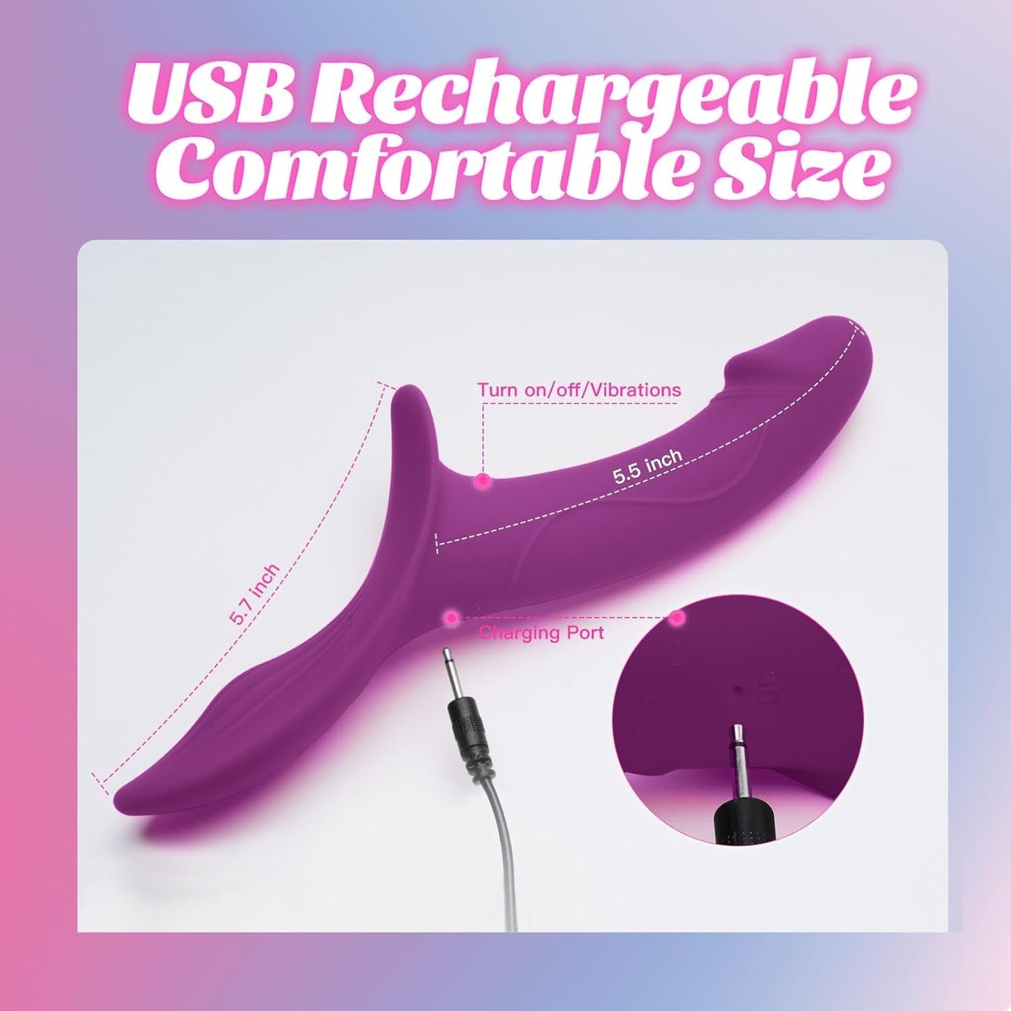DualBliss App-Control Vibrating Strap-On Dildo Harness