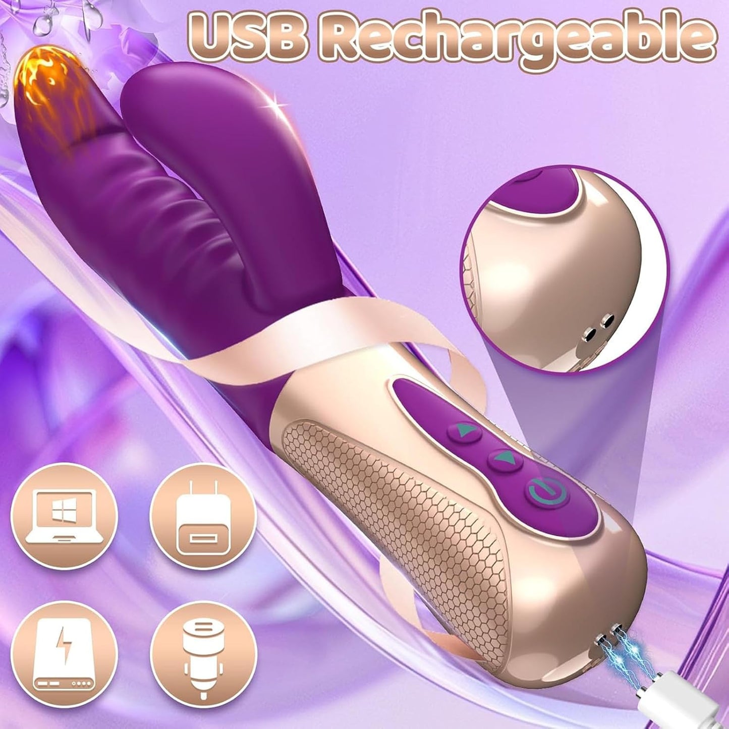 Vibrador conejito de doble punta para clítoris y punto G DualBunny