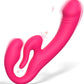 Dildo con arnés de doble punta DualConviction sin tirantes