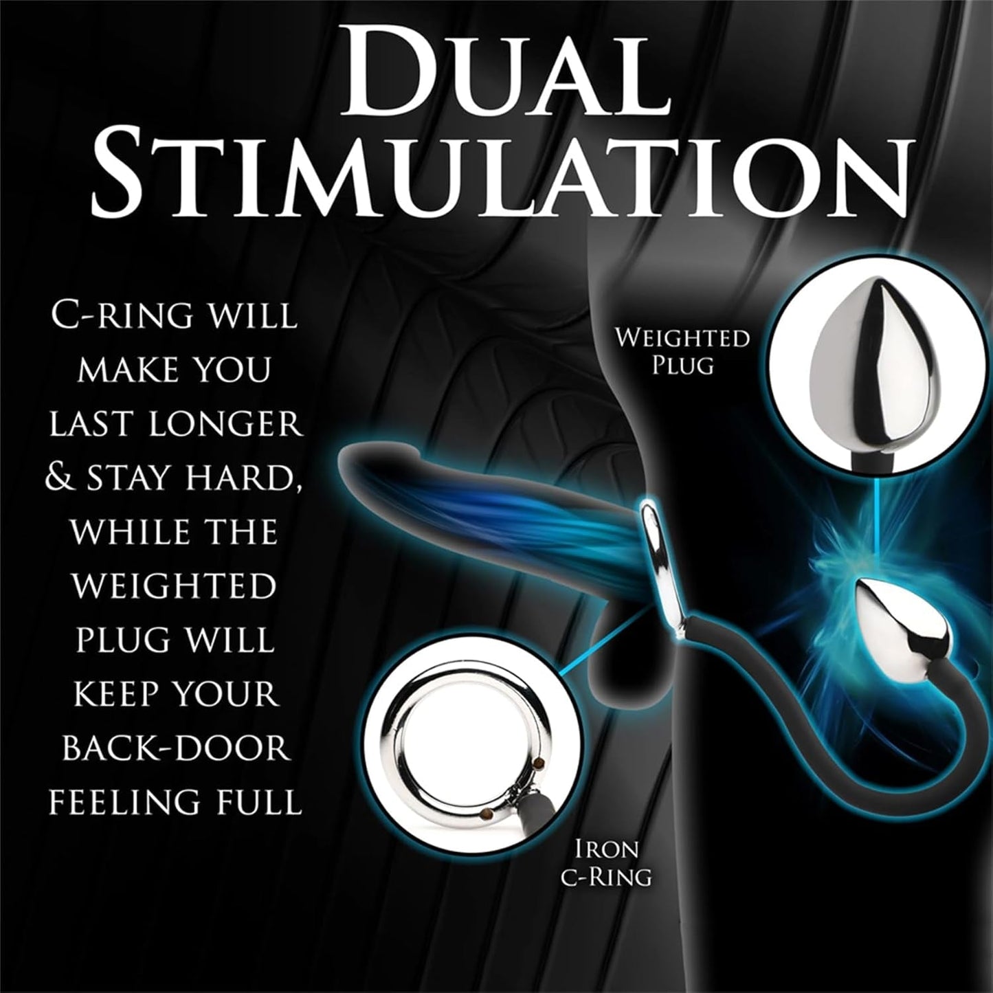 DualForce Metal Cock Ring & Prostate Butt Plug Set