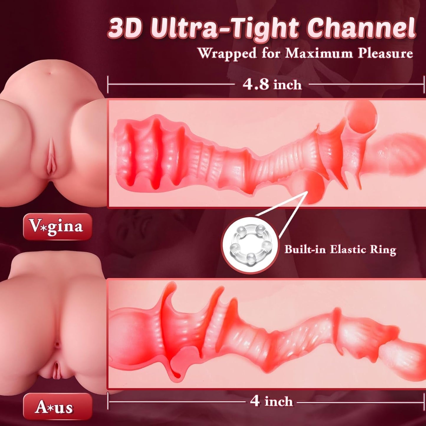 Torso de muñeca sexual 3D DualGrip Elite