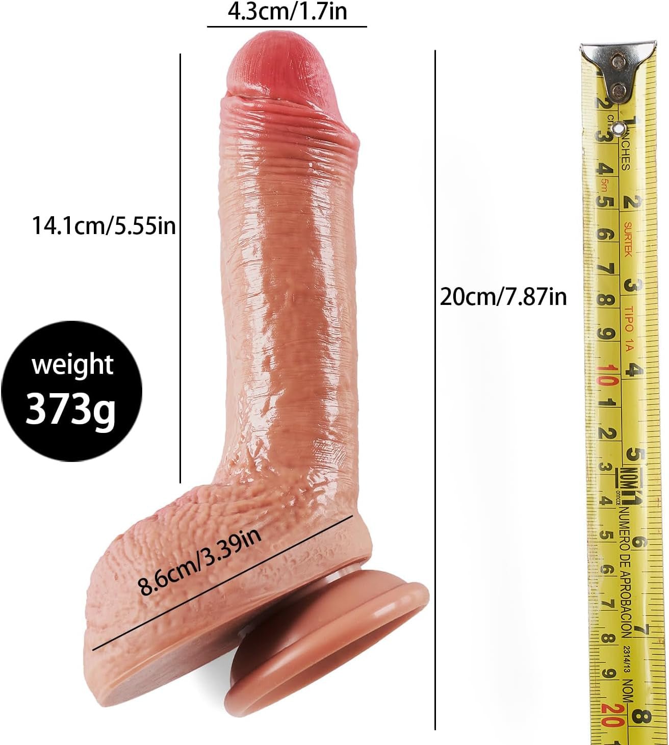 Dildo DualLayer 7.8" Tacto Real
