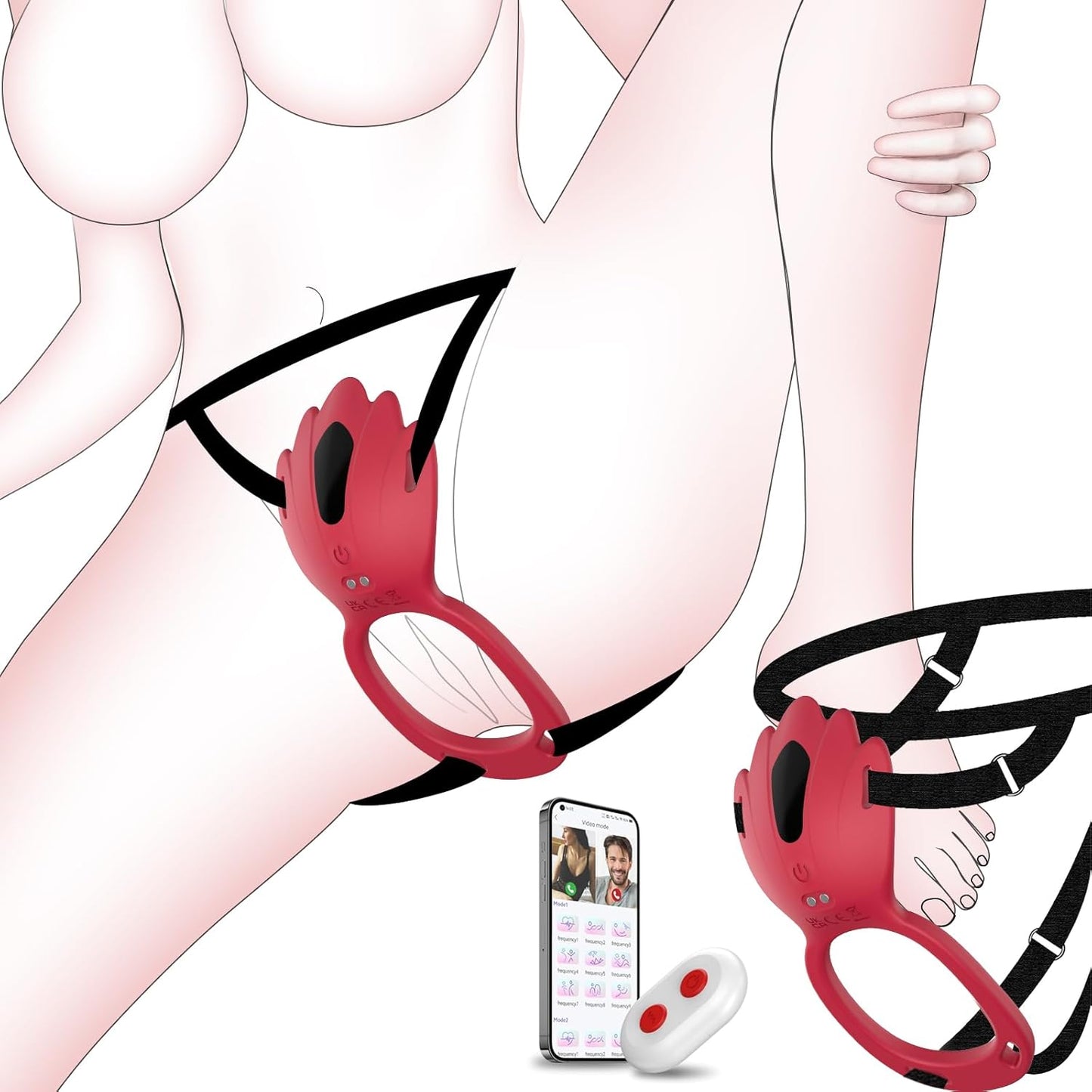 Vibrador braguita portátil DualPulse para parejas
