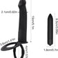 DualRing Vibrating Strap-On Plug with Cock Rings