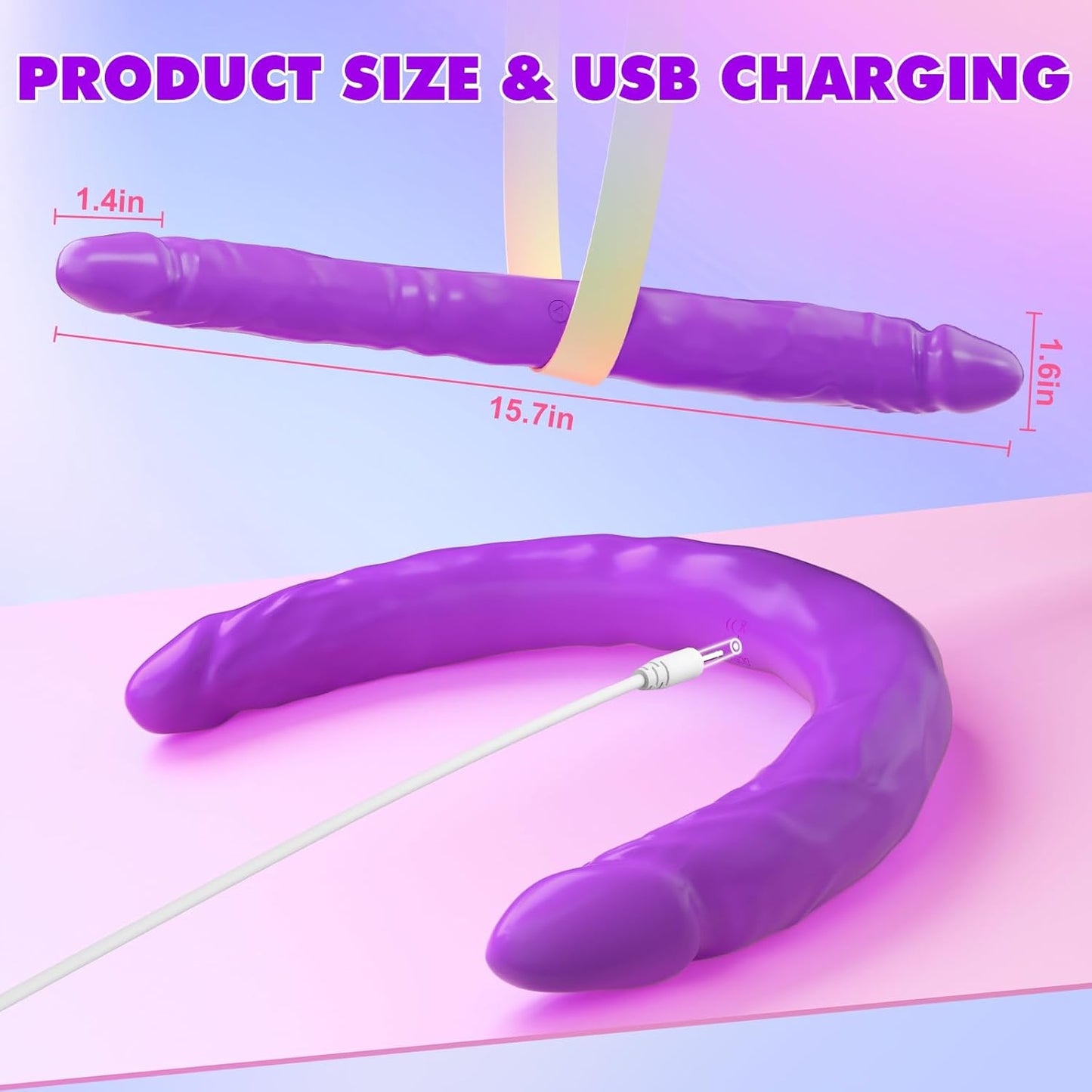 Vibromasseur Double-Pointe DualVibe 15,7"