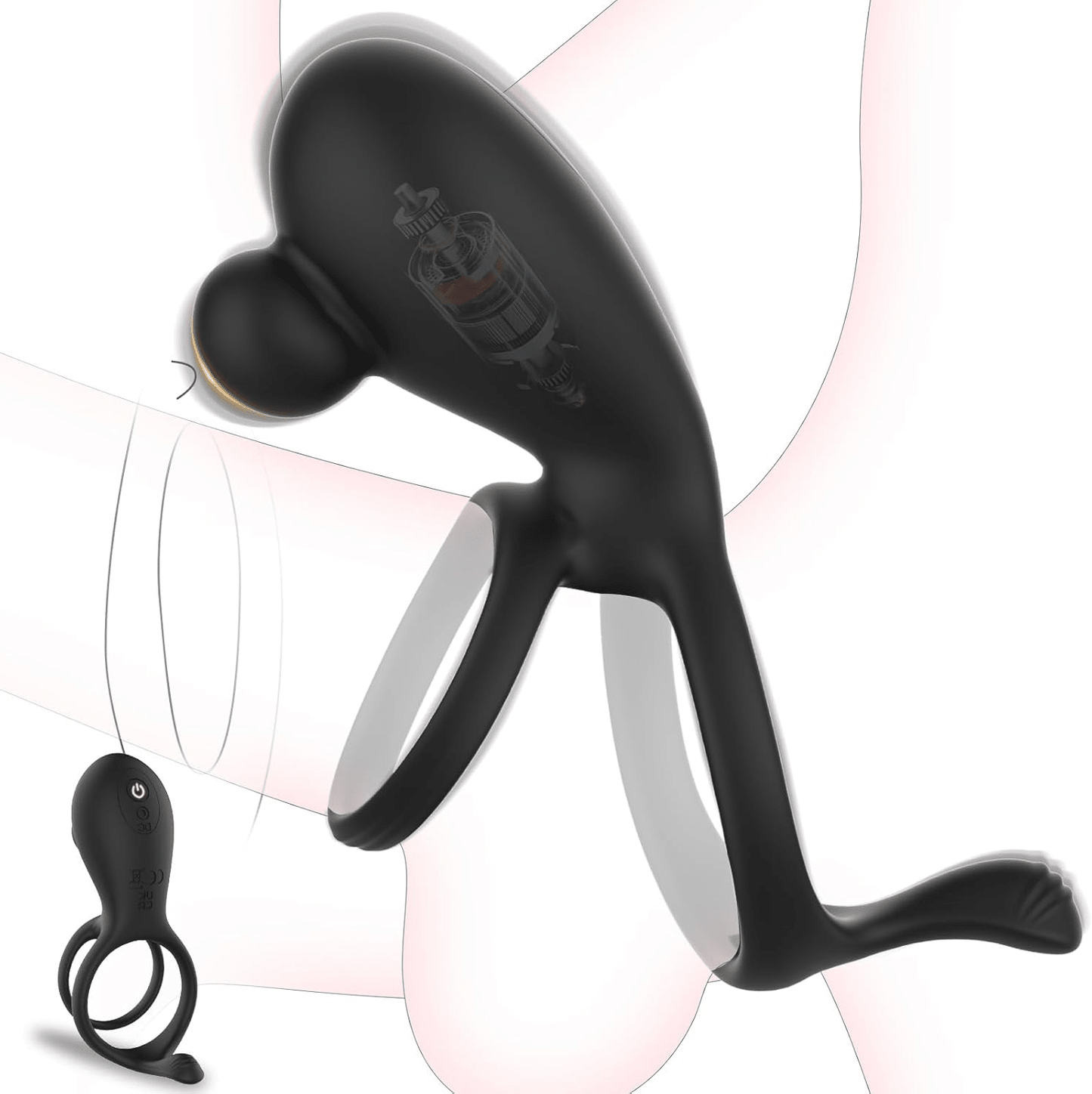 Anneau vibrant DuoGrip de stimulation du pénis, des testicules et du clitoris