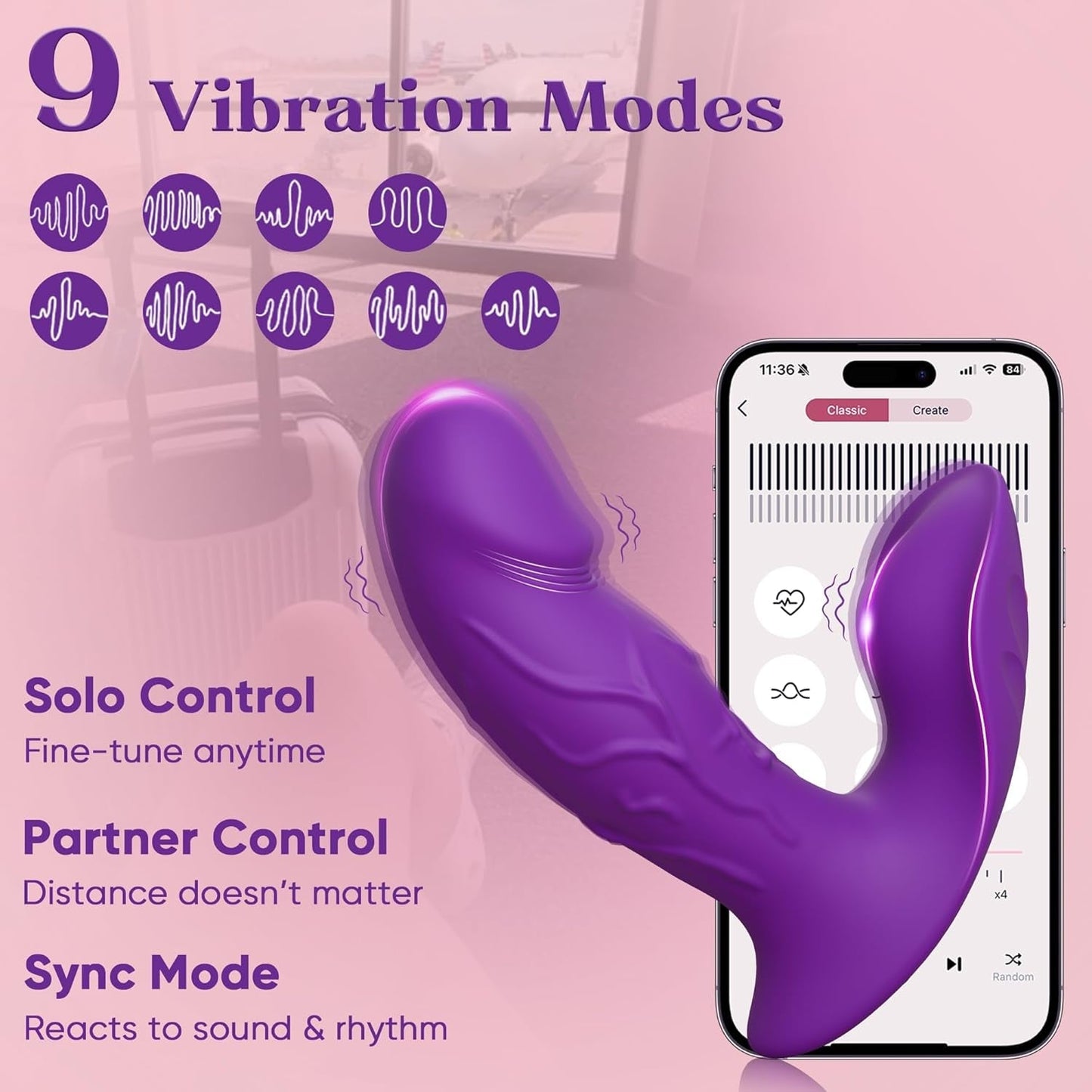 DuskBloom Wearable Panty Dildo Vibrator 9 Modes