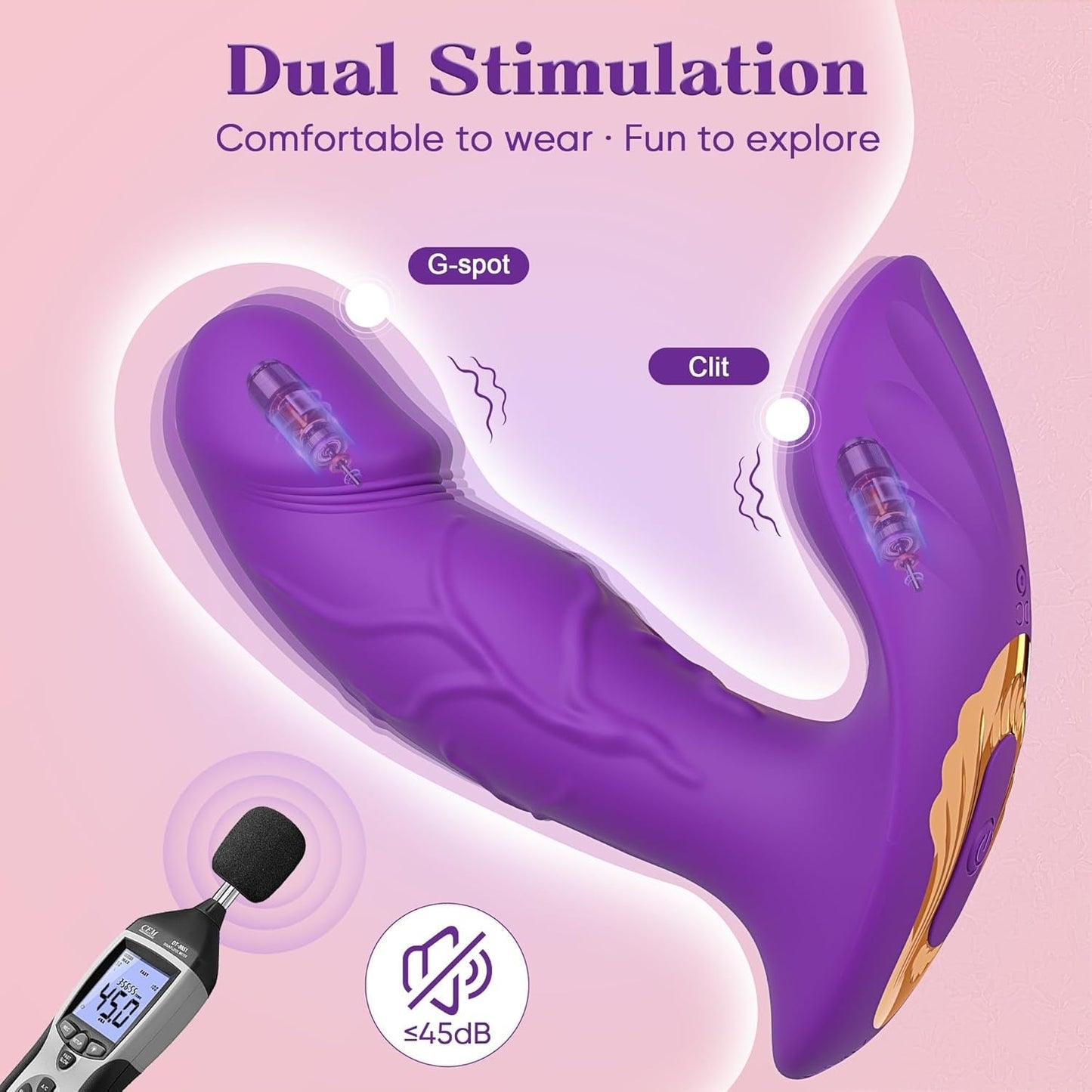 DuskBloom Wearable Panty Dildo Vibrator 9 Modes