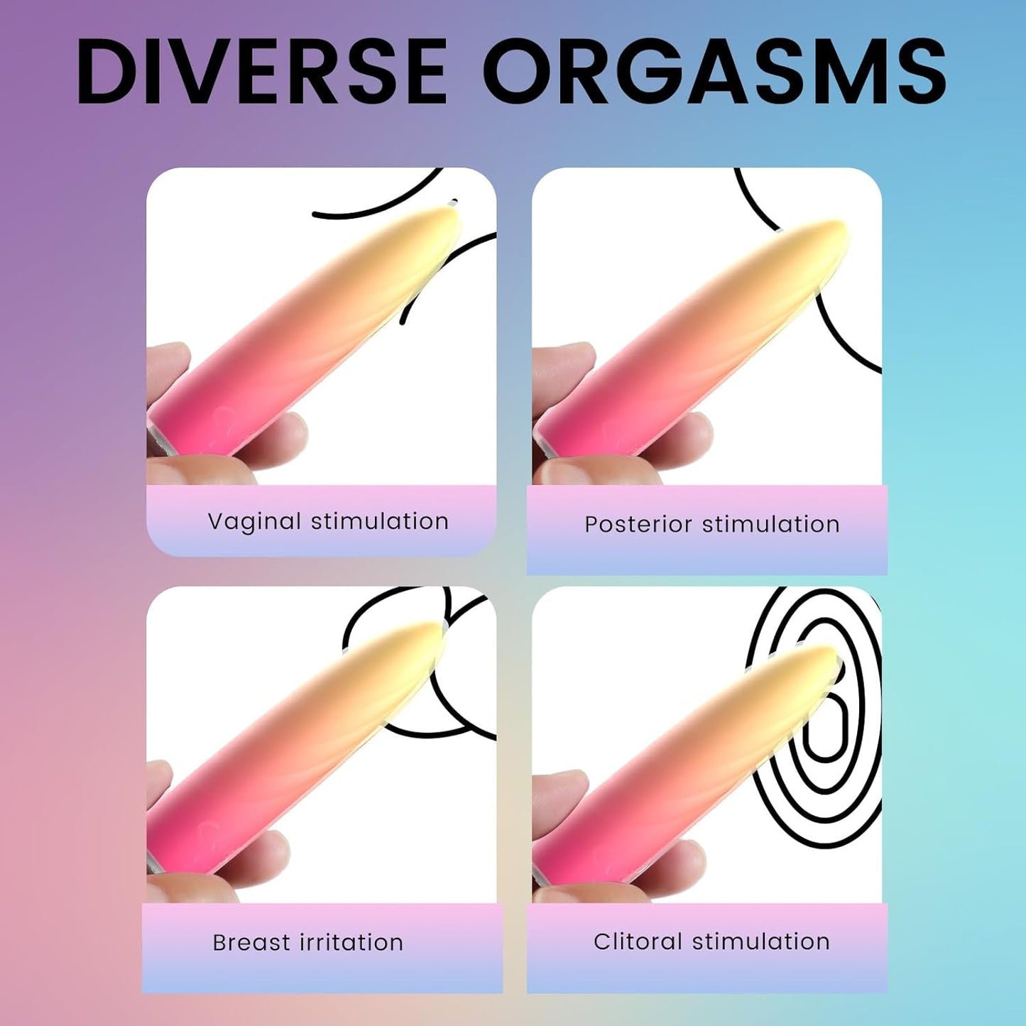 Vibrador bala CoreEdge 10 modos de silicona, recargable e impermeable