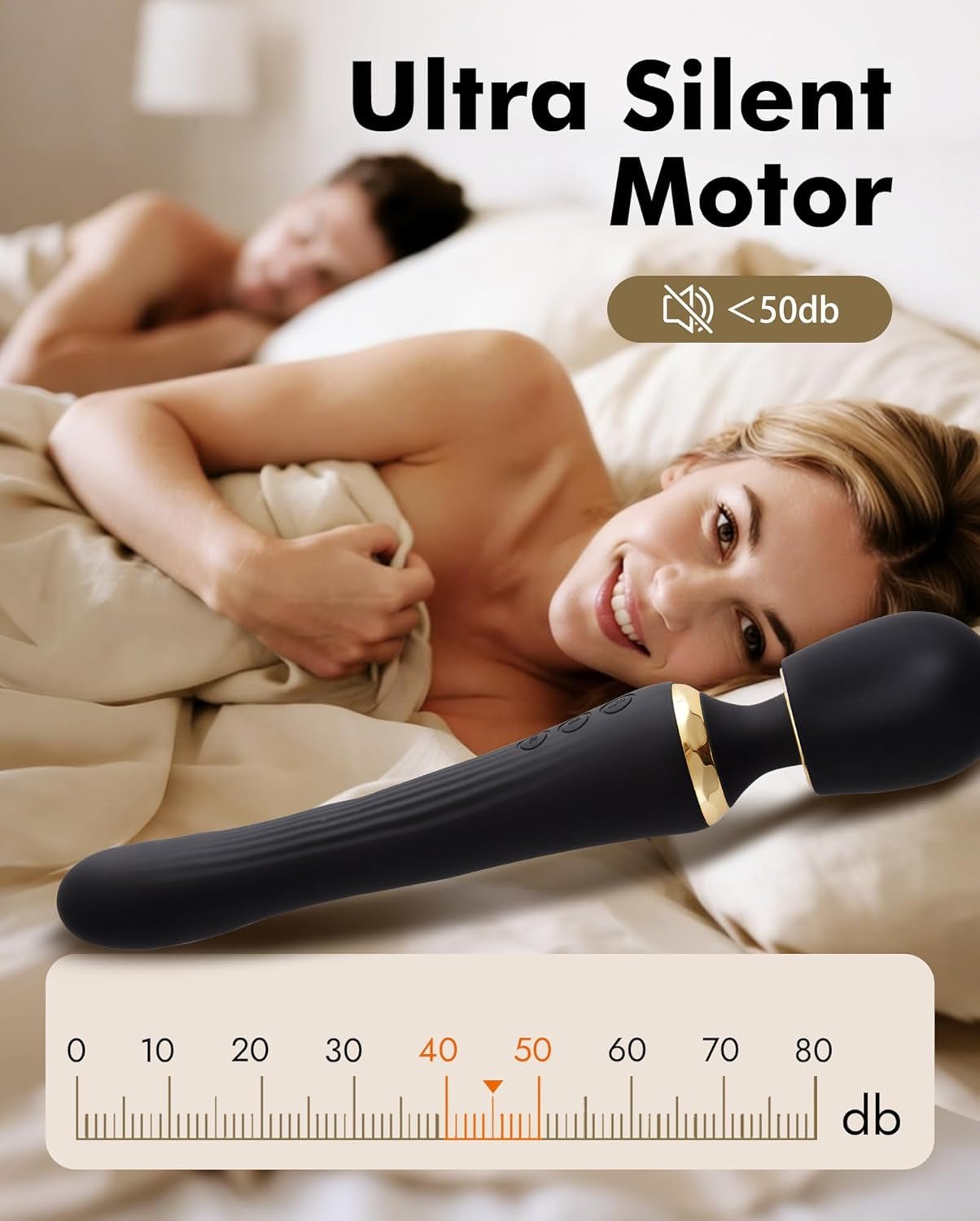 Vibrador de varita de empuje con control por aplicación y doble motor DualNova