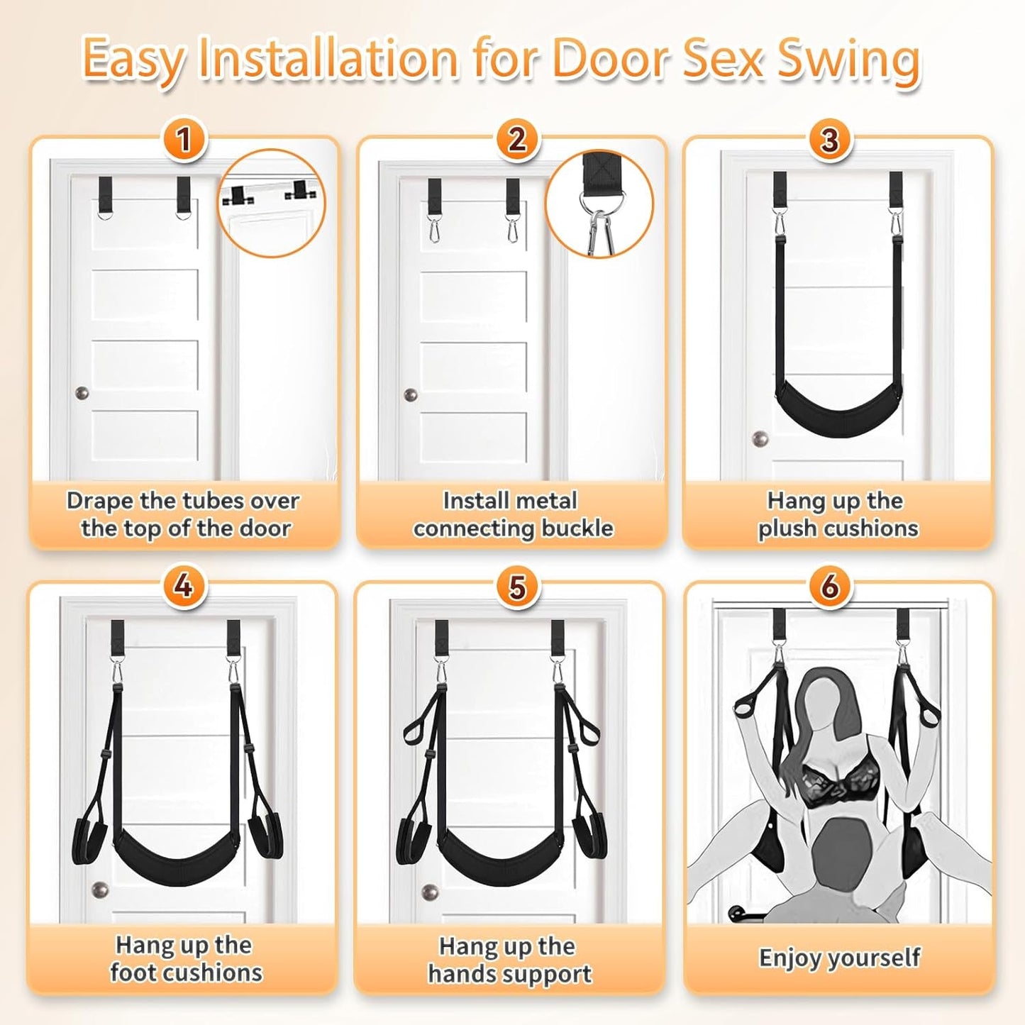 CloudLift Adjustable Door Sex Swing 350lb
