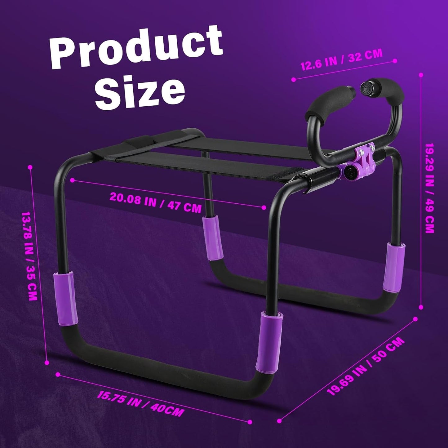 Sillón de sexo ajustable RotateFlex con soporte para dildo
