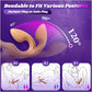 Vibrador de empuje sin tirantes DualGlide Rabbit