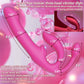 Vibrador de arnés sin tirantes de triple cabezal QuadSync