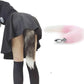 BlushFur Cola de Zorro Rosa y Blanca de 18" con Plug Anal de Acero