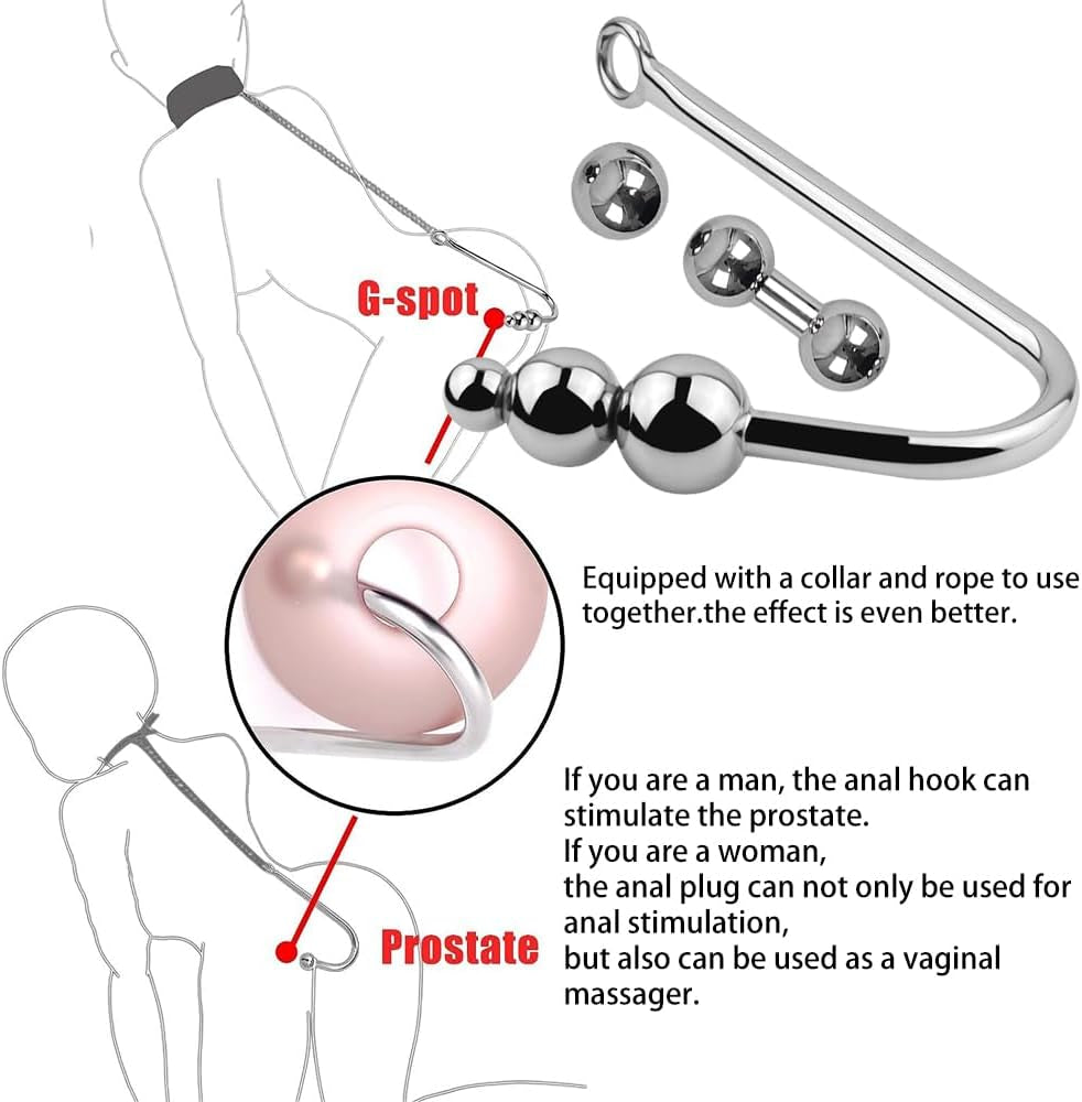 Gancho anal de acero inoxidable de 3 bolas SteelShift