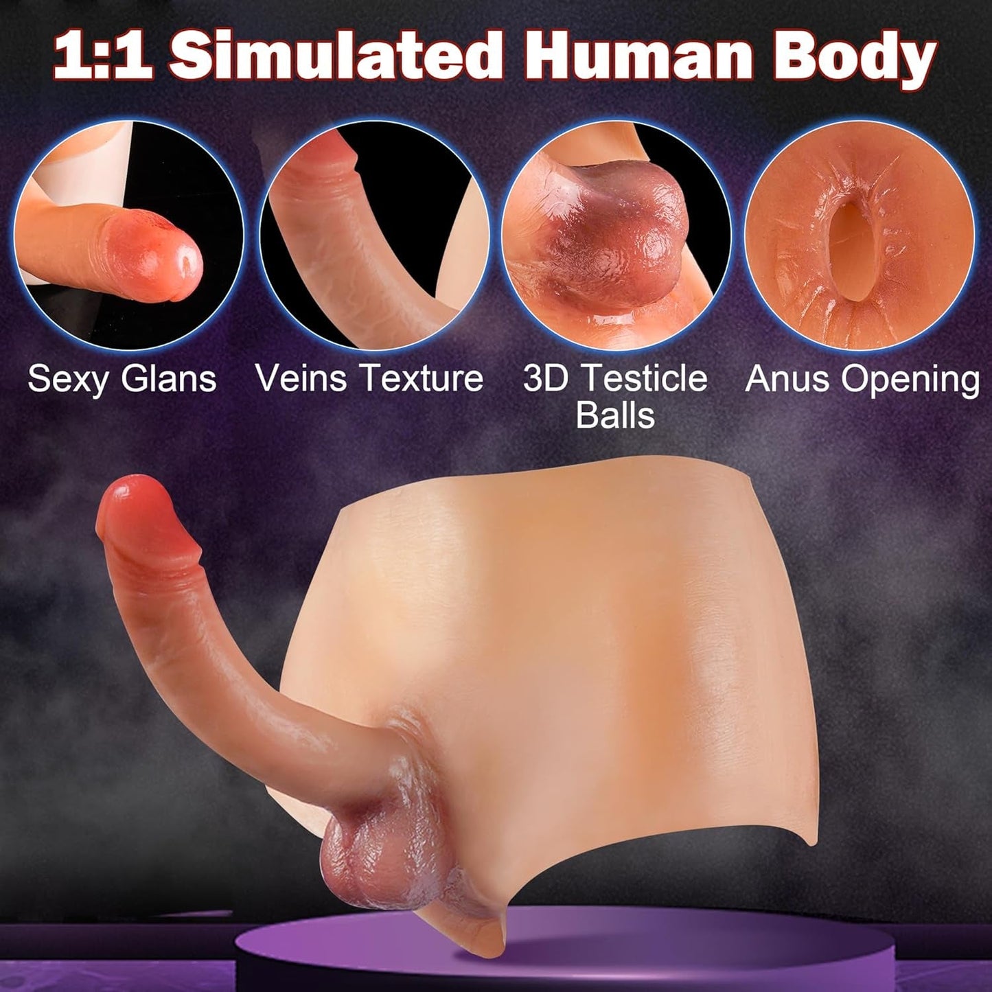 Bragas de silicona sin tirantes FlexSkin Dildo de 7 pulgadas