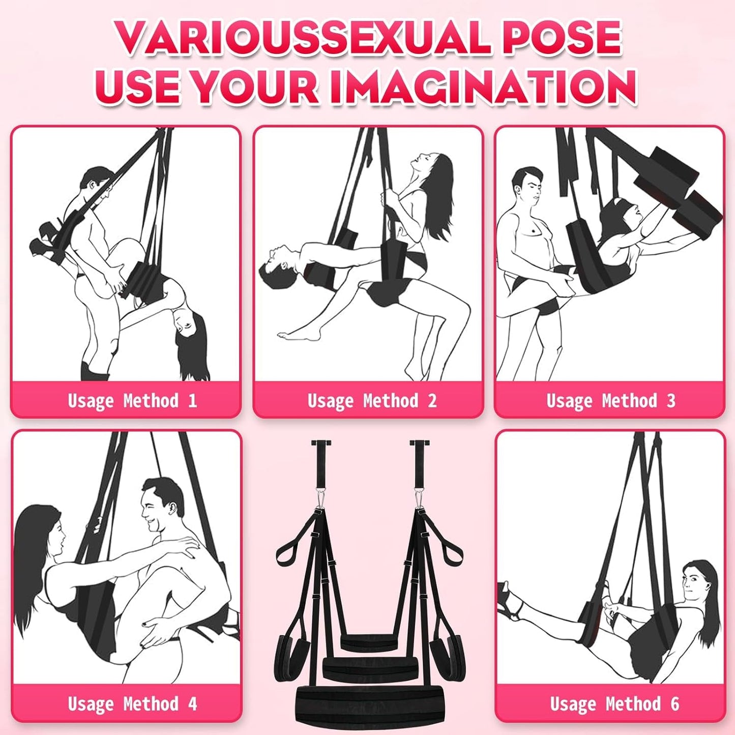 Columpio sexual para puerta de alta resistencia UltraPlush 800 lb