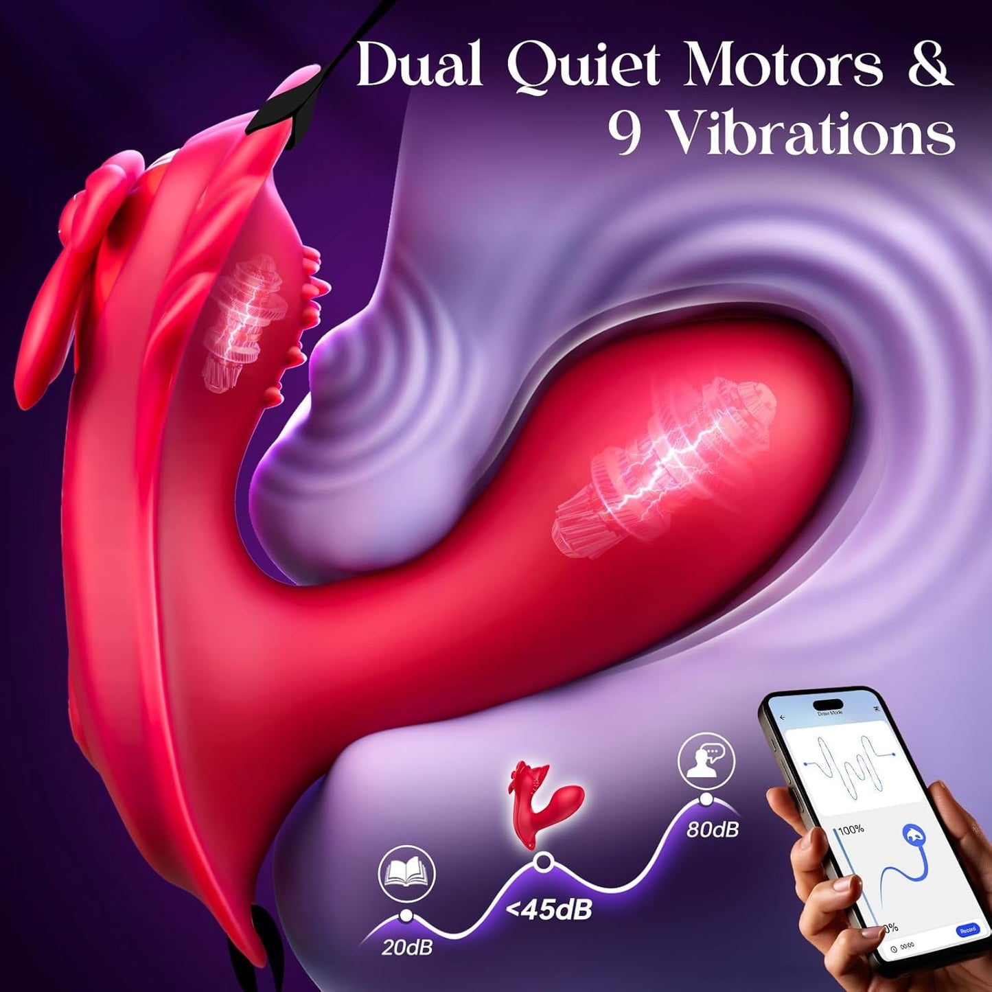 Vibrador bragas control remoto ShadowSync APP con dildo de punto G