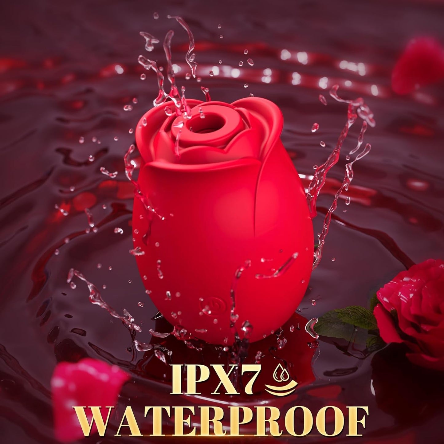 AurevynX Rose Chupador de Clítoris Control por Aplicación 9 Modos Impermeable