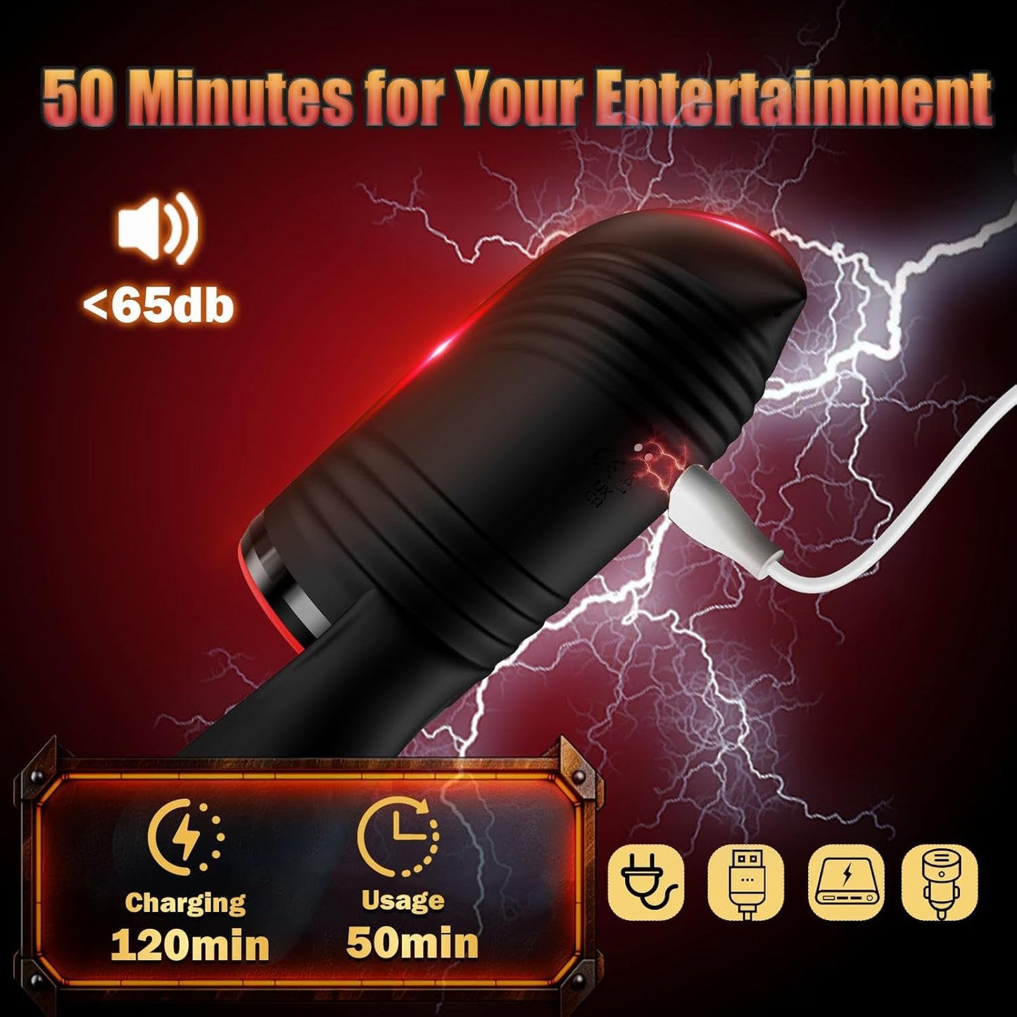 TitanFlow Stroker Masculino 4 en 1 con Bomba de Entrenamiento de 10 Modos