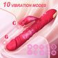 RoseThrust Vibrador de conejo penetrante 3 empujes 10 modos de silicona