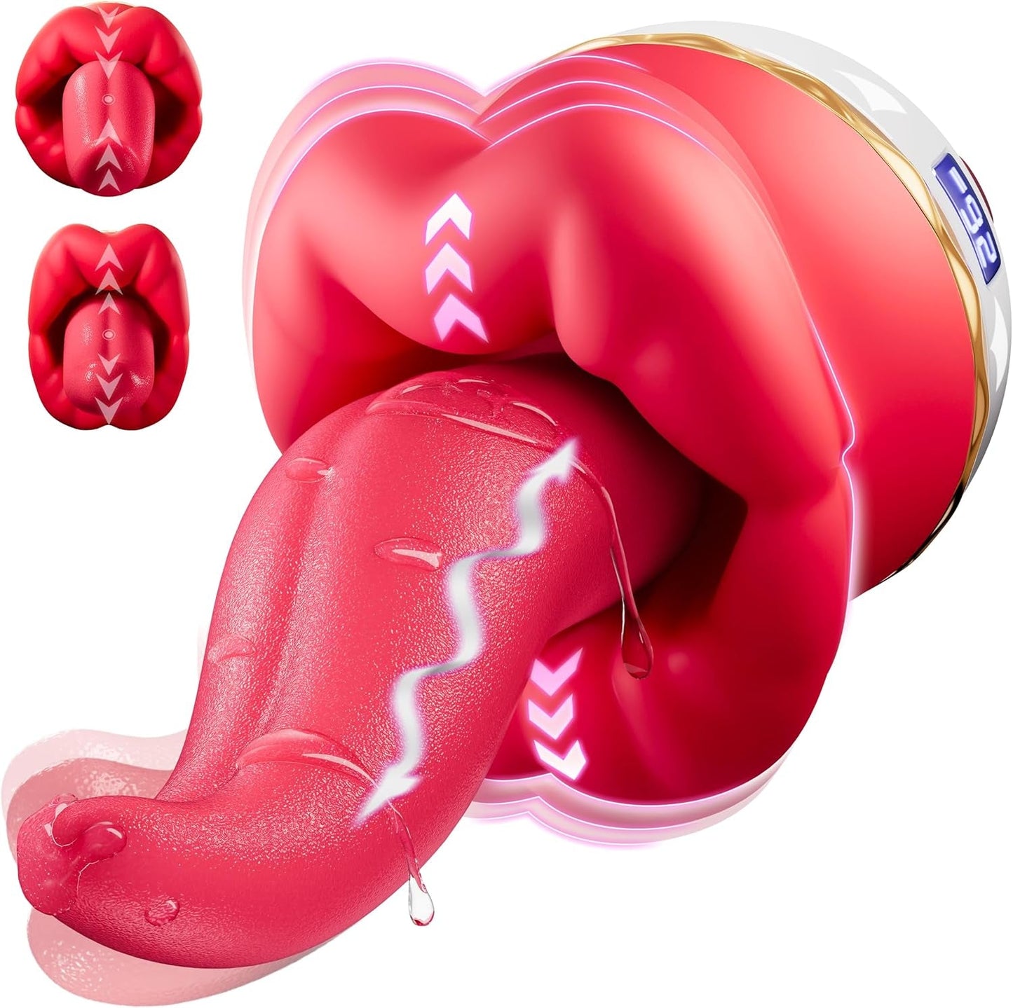 Vibrador de lengua de rosa FlorixaWave 5 en 1 con 10 modos para clítoris