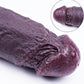 Dildo de doble extremo de silicona gruesa ObsidianCore de 19.7" XXL
