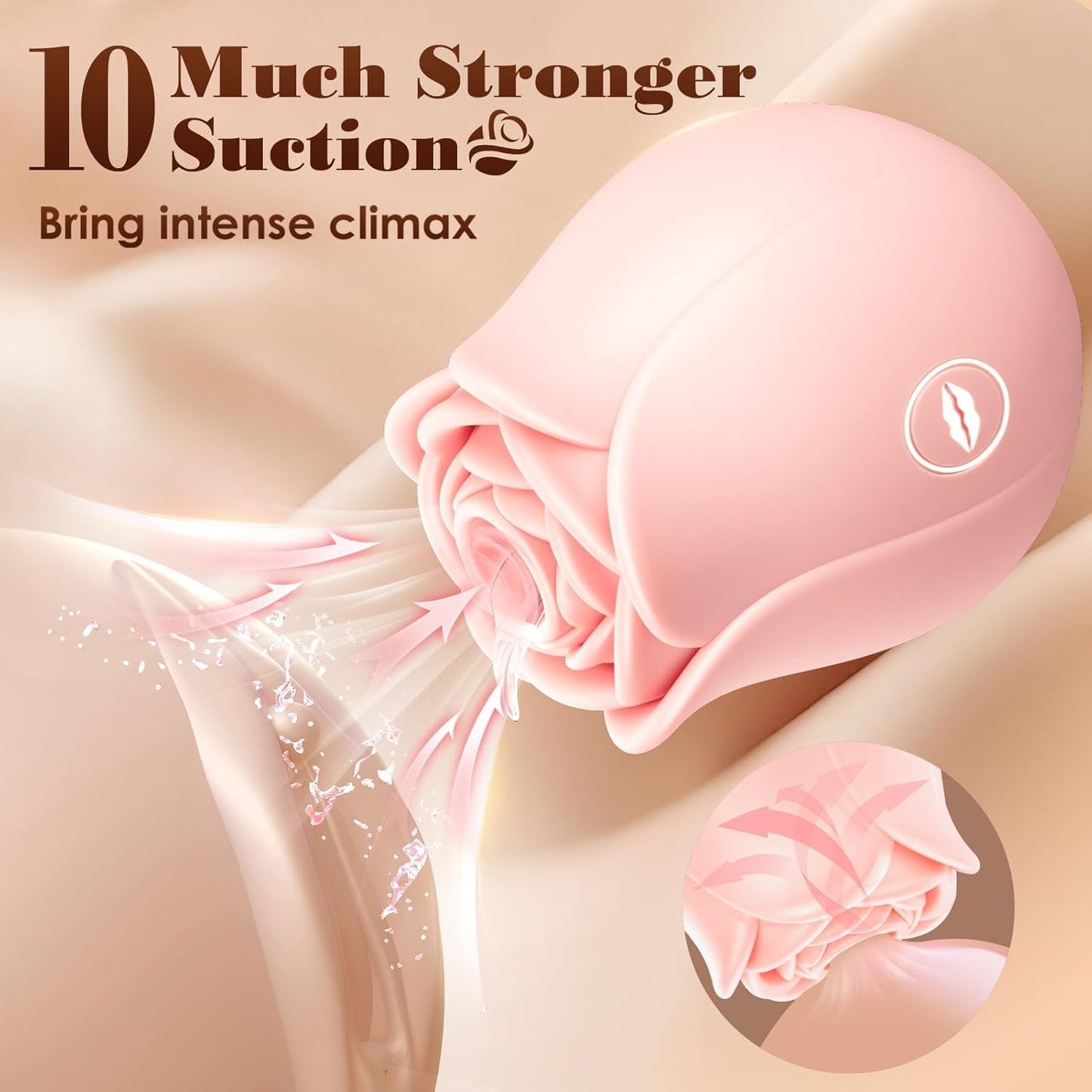 LunaraSync Rose Succionador de Clítoris 10 Modos Control por App Impermeable