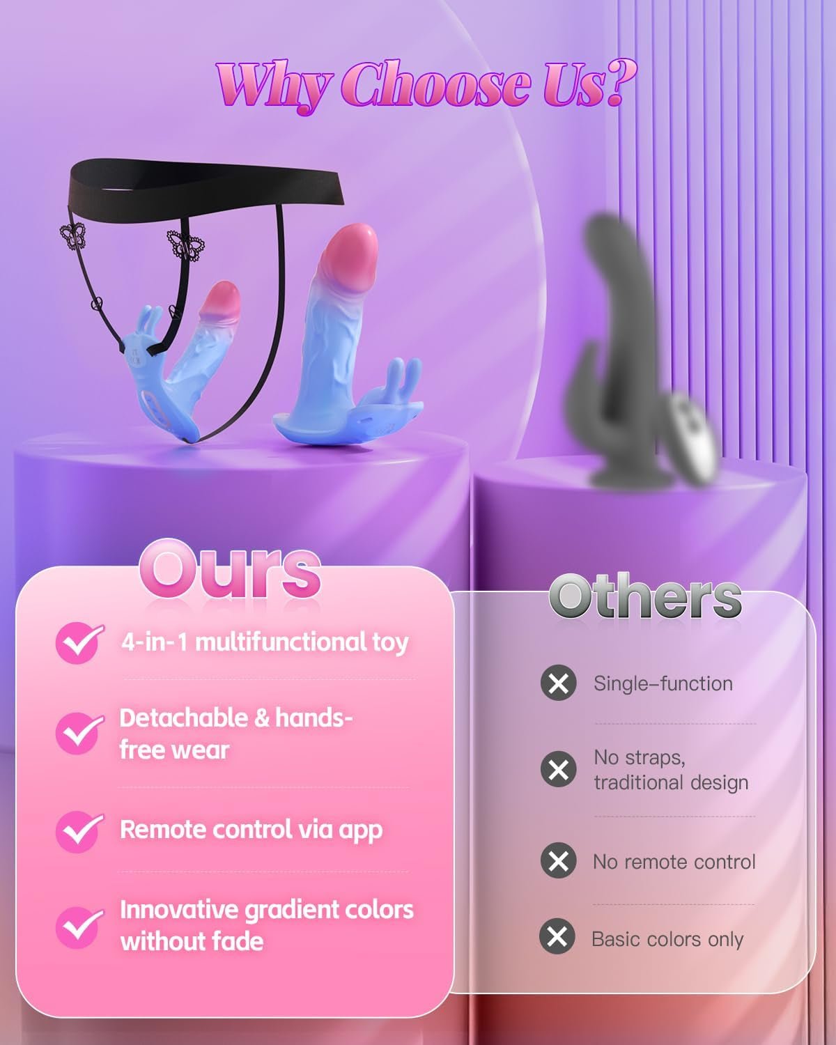 ThrustSync Vibrador Panty Wearable de Empuje con Control por APP