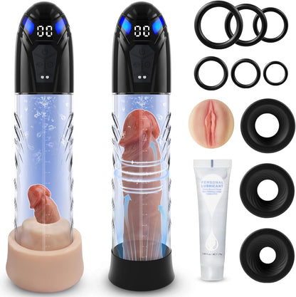 Bomba de pene eléctrica HyperFlux 10 modos doble función