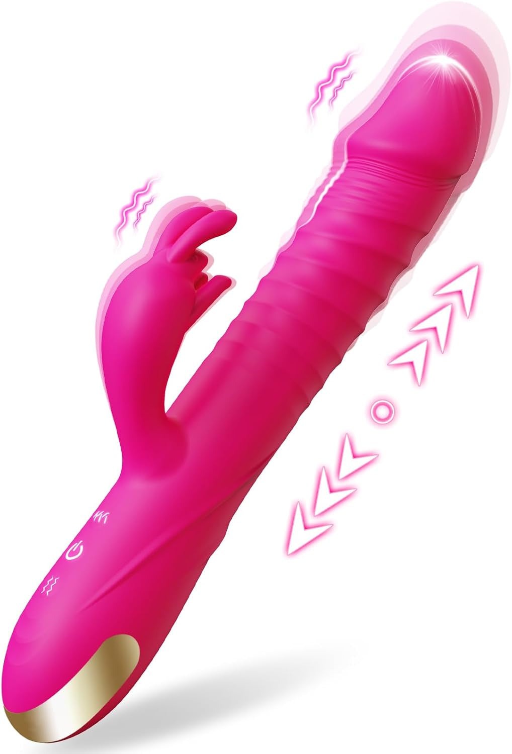 CoreThrust Vibrador Conejo Empuje 3 Empujes 10 Modos Silicona