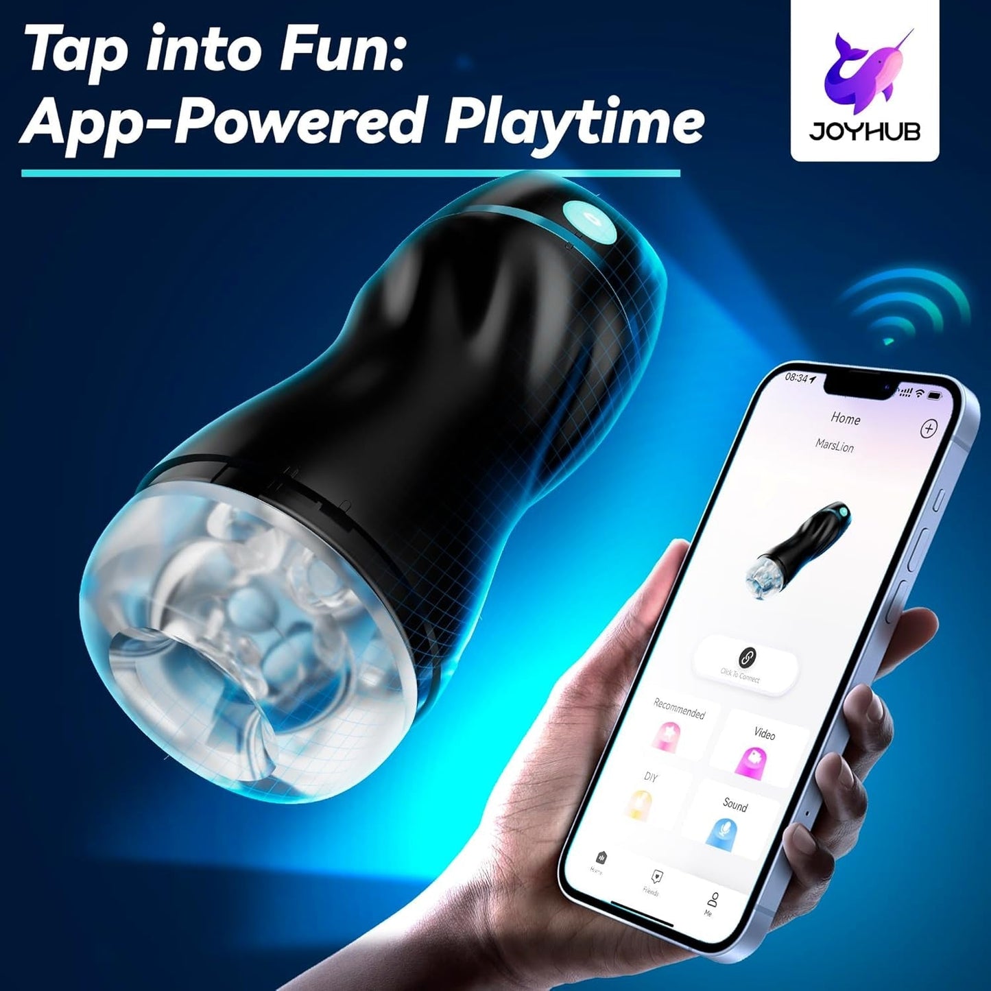 EchoCompanion AI Lover Male Masturbator | App Suction & Vibe